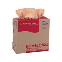 Kimberly-Clark Professional 5930 Kimberly-Clark 9.75\" X 16.75\" Orange WYPALL X80 Towels In Pop-Up Box (80 Per Box, 5 Boxes Per C